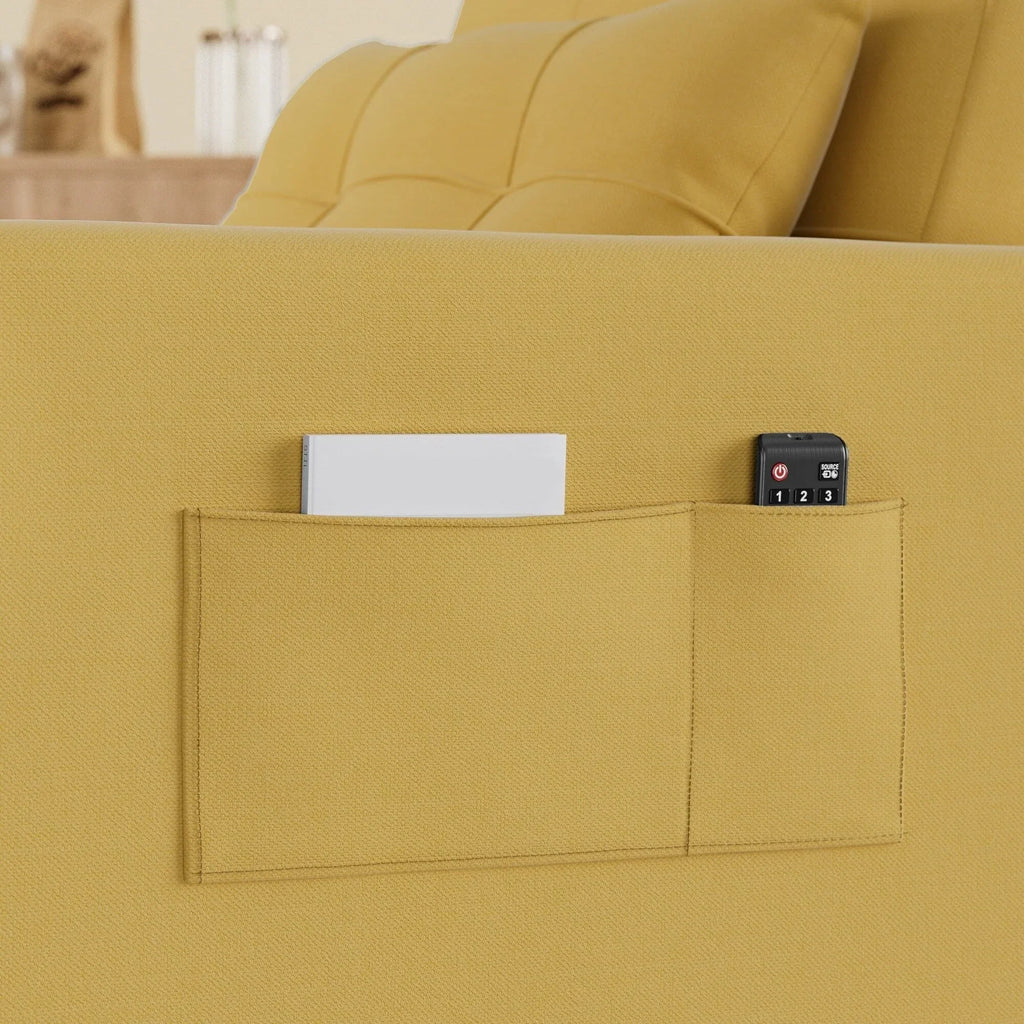 3-in-1 Adjustable Sleeper Sofa Bed, Pull Out Chair Sofa, Convertible Folding Bed for Living Room