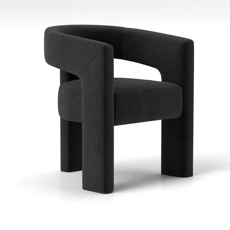 Chaise de salle à manger SEYNAR Modern Glam en velours, chaise d'appoint à dossier ouvert, lot de 6