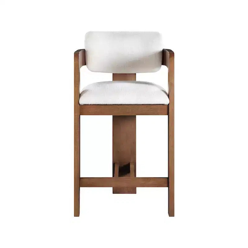 Meridian Furniture,Sacha Linen Textured Fabric Stool
