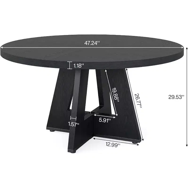 47 Inch Round Dining Table for 4 people