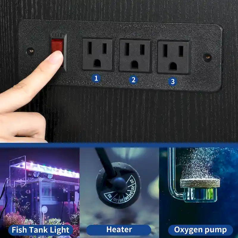 40-50 Gallon Aquarium Stand Cabinet Fish Tank Stand with Power Outlets