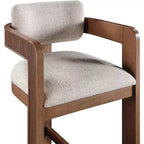 Meridian Furniture,Sacha Linen Textured Fabric Stool