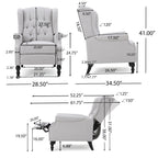 Fauteuils inclinables en tissu touffeté Walter (lot de 2) par Christopher Knight Home