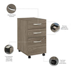 72 Office Desk with Hutch & 3-Drawer Mobile File Cabinet