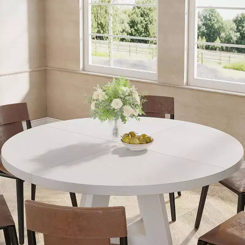 47 Inch Round Dining Table for 4 people