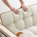 Velvet Convertible 55'' 2-Seater Sleeper Sofa with Pull-Out Bed, Adjustable Recline, Side Pockets, and Phone Holder