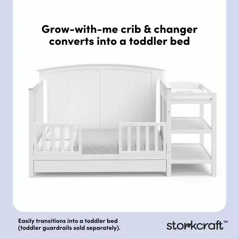 Storkcraft Steveston 5-in-1 Convertible Crib and Changer with Drawer