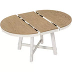 GDFStudio Joyce Table à manger extensible en bois massif de 147 cm