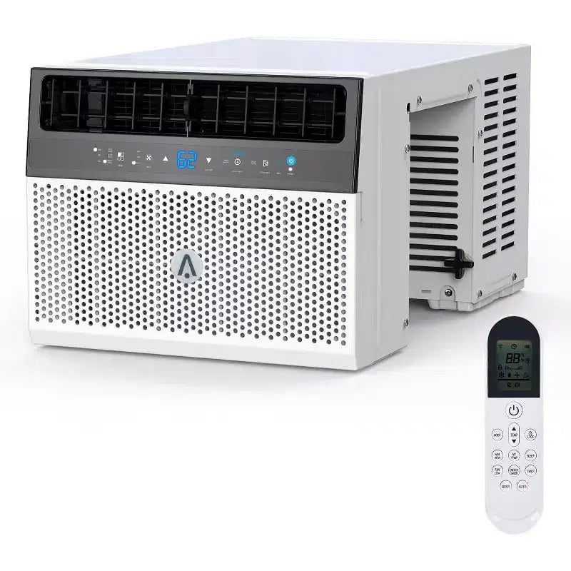 U-Shaped 8,000 BTU Window Air Conditioner  Ultra Quiet  Energy Efficient  Adjustable Depth  Remote Control  Washable Filter