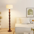 Decorative Modern Stacked Ball Floor Lamp with Fabric Shade