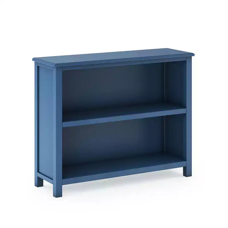 2-Shelf Pine Wood Bookcase 38x12x42, Adjustable Shelves for Bedrooms or Playrooms