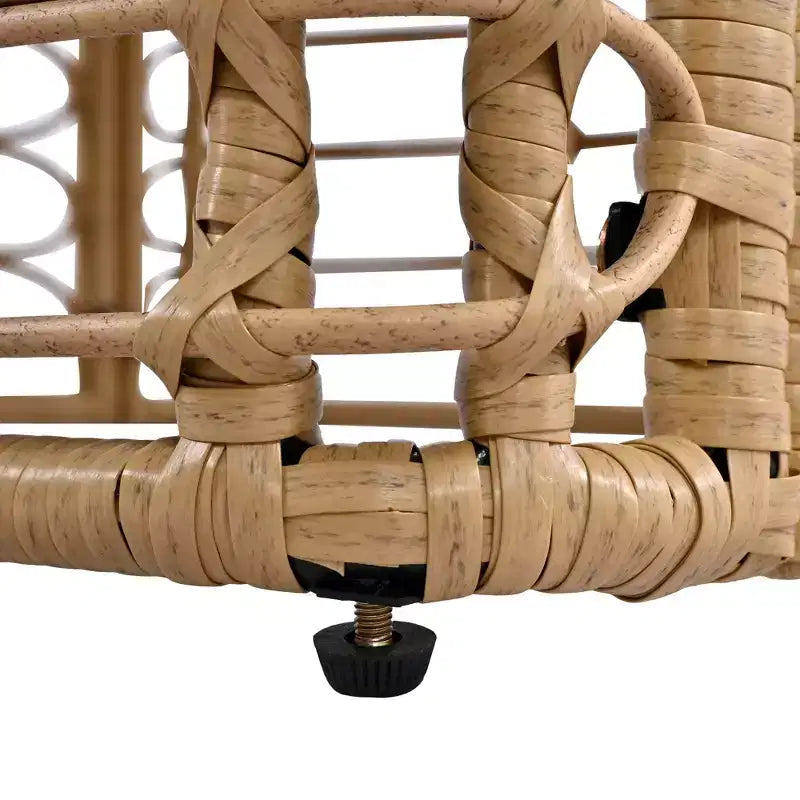 Whisen Weather-Resistant Rattan Outdoor Sectional Sofa Set Patio Couch Set with Thick Cushions and Pillows, Freely Combined Conversation Sets