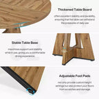 47 Inch Round Dining Table for 4 people