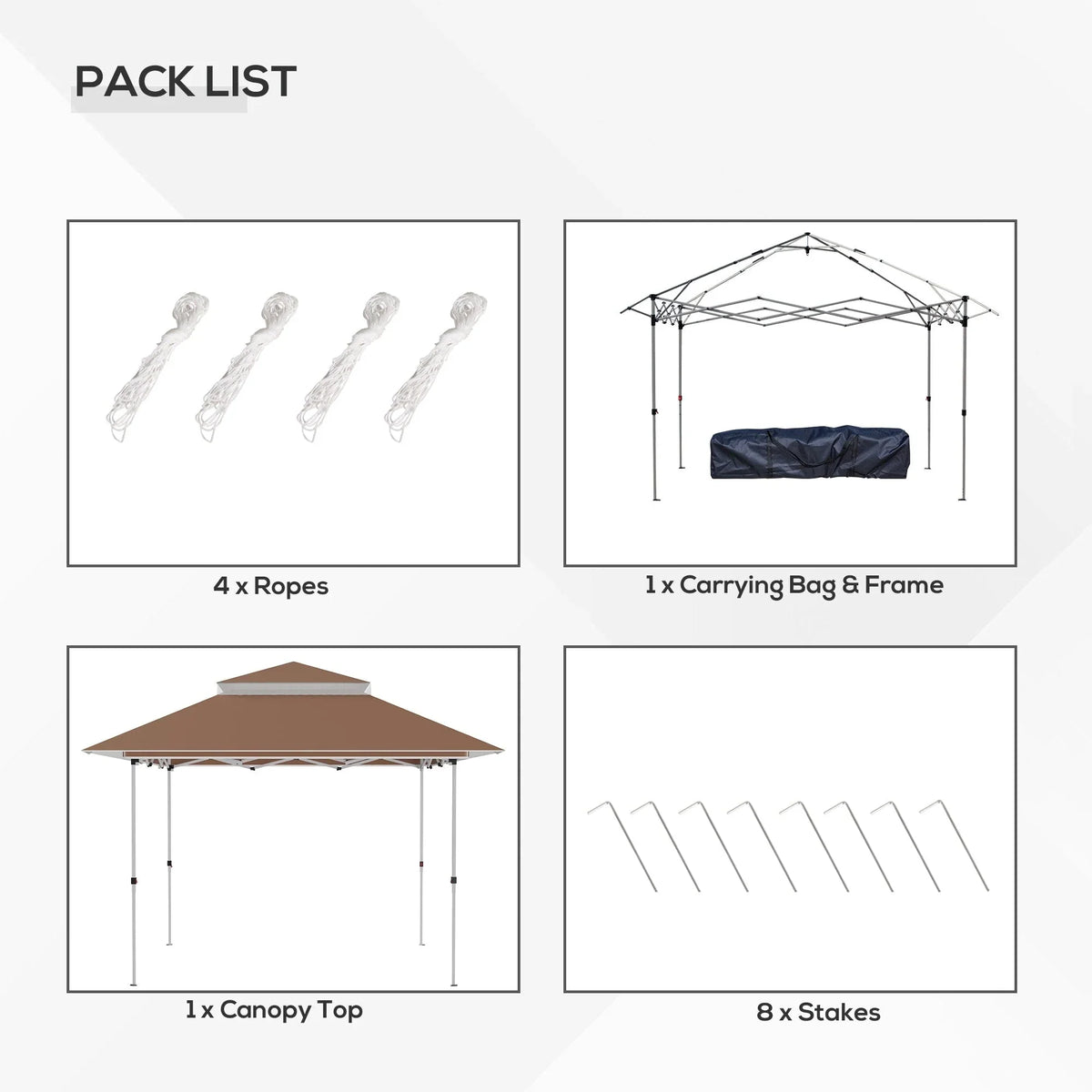 Outsunny 12 x 12 Pop Up Canopy Sun Shade Instant Tent Folding with Mesh Sidewall Netting, 3-Level Adjustable Height
