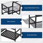 Organisateur d'outils de jardin, support de rangement à 3 niveaux pour outils de jardinage, pour jusqu'à 35 outils à long manche, support d'outils de jardin autonome pour abri de jardin