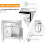 27.56 Mirrored Dresser with 1 Drawer and 2 Doors