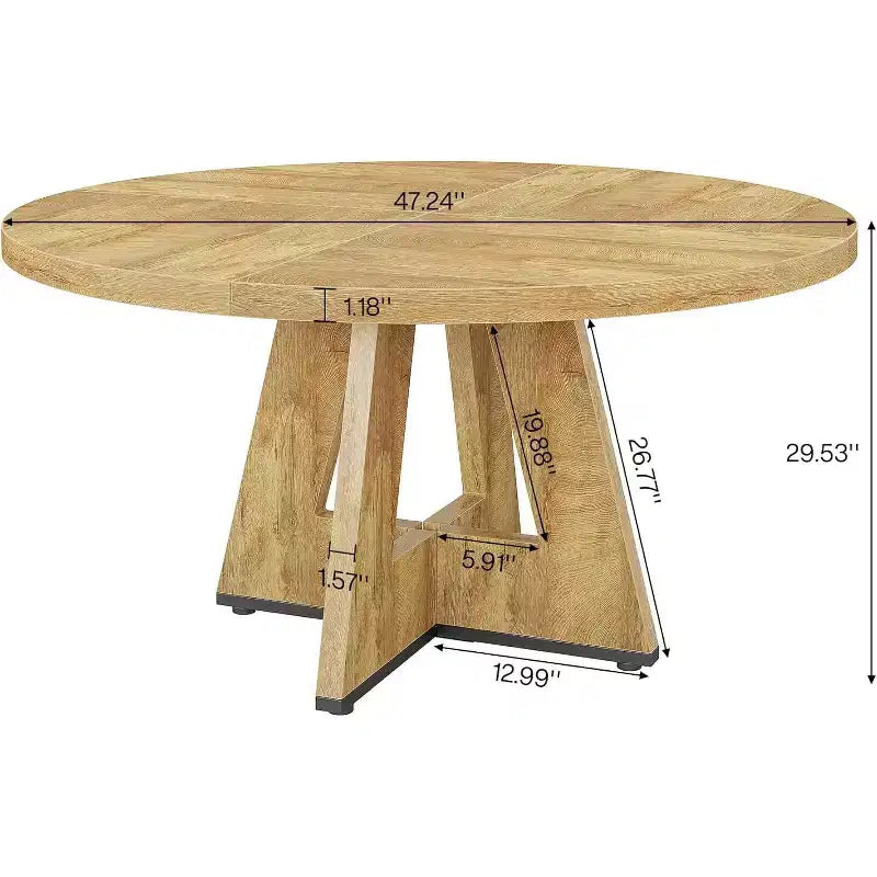 47 Inch Round Dining Table for 4 people