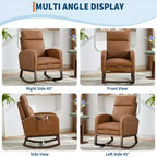 Fauteuil à bascule pour chambre d'enfant, Fauteuils à bascule d'allaitement avec repose-pieds, Fauteuil inclinable à bascule confortable avec pochette latérale, pour salon, chambre à coucher