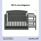 Storkcraft Steveston 5-in-1 Convertible Crib and Changer with Drawer