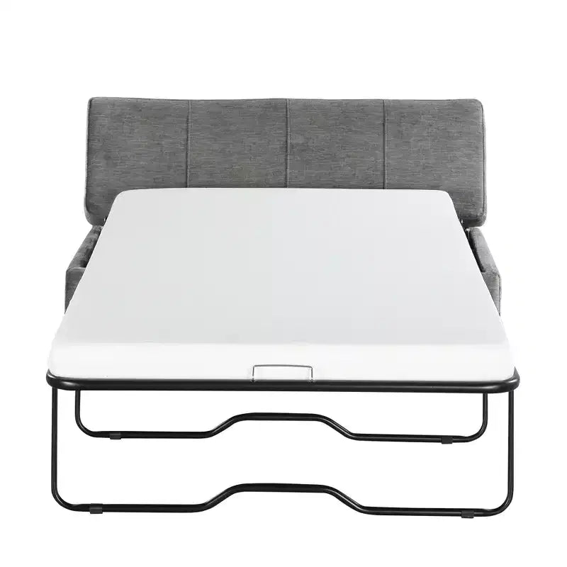 Twin Size Convertible Ottoman Sleeper Bed with Mattress - Space-Saving Guest Bed for Living Room & Apartment