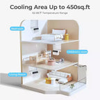 ZAFRO 12,000 BTU Window Air Conditioners Cools up to 550 Sq. Ft, U-Shaped Air Condtioner Window Unit with 6 Modes 24H Timer,