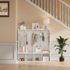 Acekool 4-Section Kids Coat Locker with 4 Cubbies & 8 Hooks for Classroom, Nursery & Home