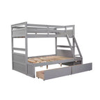 Whisen Twin over Full Bunk Bed with 2-Storage Drawers
