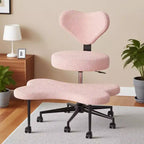 Pinmoco Ergonomic Criss Cross Office Chair, Height Adjustable Meditation Chair, 360 Swivel, Lumbar Support, Task and Office Chair, ADHD Chair