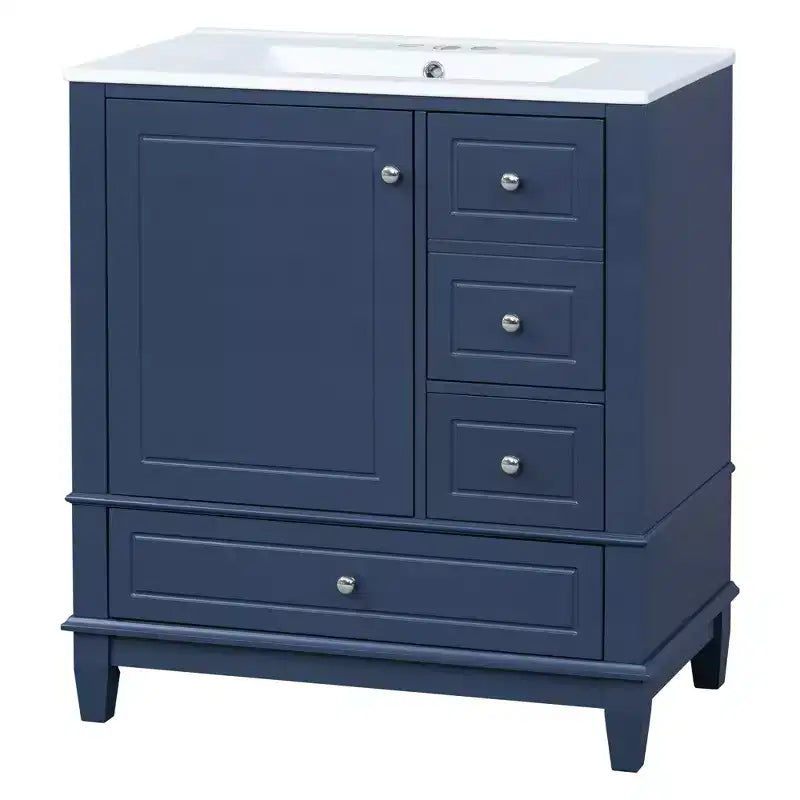 30 Bathroom Vanity Sink Combo, Bathroom storage Cabinet with Drawers and Shelf, Single Sink Bathroom Vanity