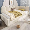 Okak Twin Upholstered Platform Daybed with Hydraulic Storage & Metal Slatted Frame,Modern Single Bed for Bedroom,Kids Room