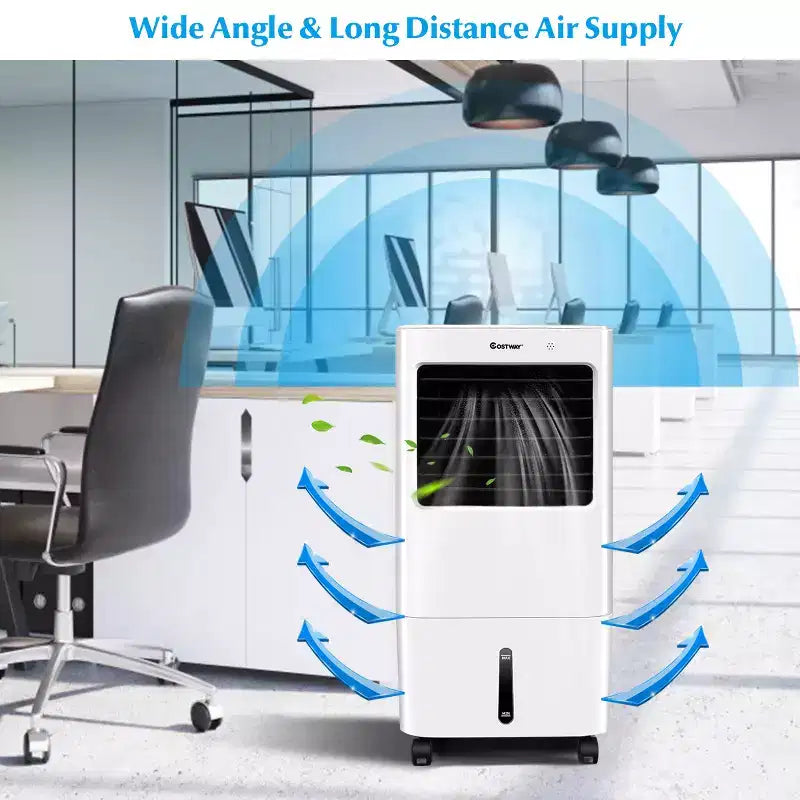 Costway Evaporative Portable Air Cooler Fan & Humidifier with Remote Control 7.5 Timer