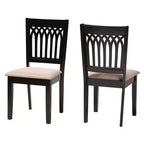 Baxton Studio Genesis Modern Fabric Wood Dining Chair Set