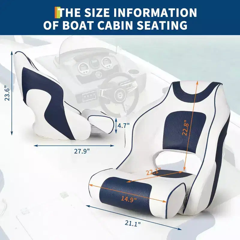 Pontoon Boat Seat, Captains Bucket Boat Seat, Back Folding Boat, Boat Cabin SeatingFishing Seats for Boats, Boat Bucket Seat