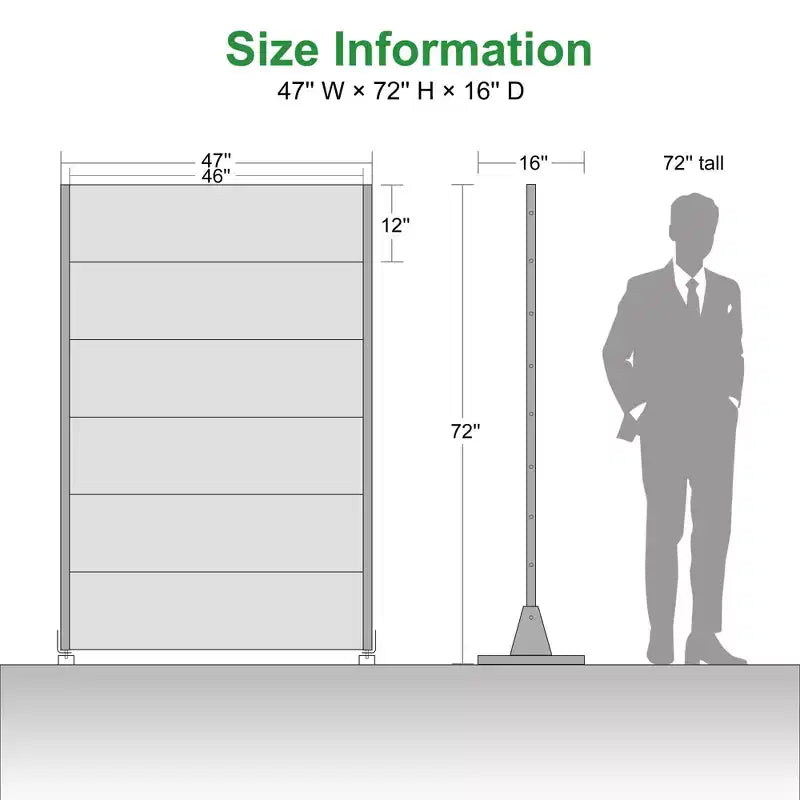 MAYEERTY Room Divider Screen Godfrey Light B-Type Brown Galvanized Sheet 72x47x16in 6-Piece Set 3-Piece Set