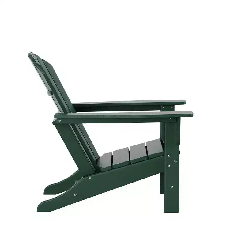 WestinTrends Dylan 5-Piece Outdoor Patio HDPE Adirondack Chair With Round Coffee Table Conversation Set