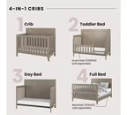 Child Craft Kieran Crib, Double Dresser and Chest Nursery Set, 3-Piece, Includes 4-in-1 Convertible Crib, Dresser and Chest