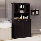 Bathroom Cabinet with Laundry Basket, Tilt Out Laundry Hamper Cabinet, Freestanding Kitchen Pantry Storage Cabinet For Bathroom Living Room