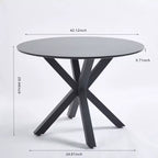Tavolo a piedistallo elegante: design anni '50, gambe incrociate, MDF - uso sala da pranzo o tavolino da caffè