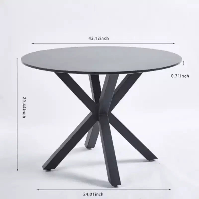 Tavolo a piedistallo elegante: design anni '50, gambe incrociate, MDF - uso sala da pranzo o tavolino da caffè