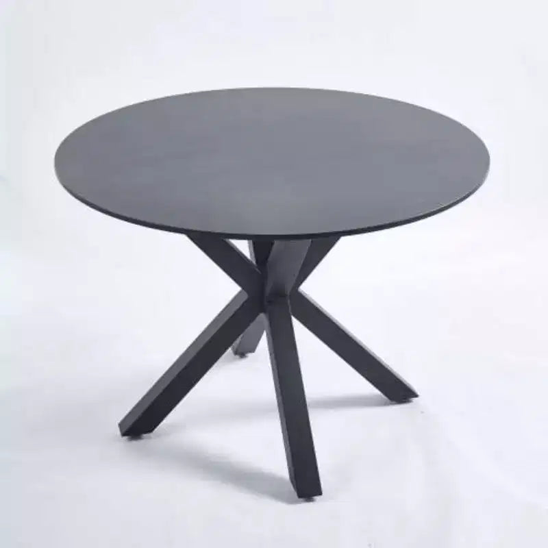 Tavolo a piedistallo elegante: design anni '50, gambe incrociate, MDF - uso sala da pranzo o tavolino da caffè