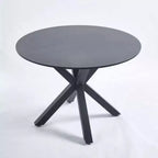Tavolo a piedistallo elegante: design anni '50, gambe incrociate, MDF - uso sala da pranzo o tavolino da caffè