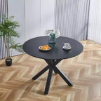 Tavolo a piedistallo elegante: design anni '50, gambe incrociate, MDF - uso sala da pranzo o tavolino da caffè