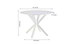 Tavolo a piedistallo elegante: design anni '50, gambe incrociate, MDF - uso sala da pranzo o tavolino da caffè