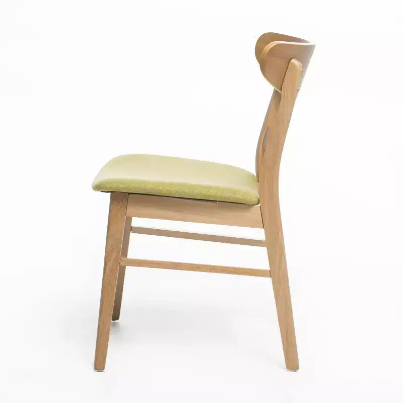 Sedie da pranzo Isador in tessuto imbottito con struttura in legno, stile moderno di metà secolo (Set di 2)