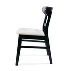 Sedie da pranzo Isador in tessuto imbottito con struttura in legno, stile moderno di metà secolo (Set di 2)