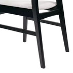 Sedie da pranzo Isador in tessuto imbottito con struttura in legno, stile moderno di metà secolo (Set di 2)