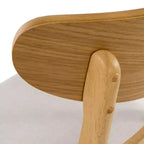 Sedie da pranzo Isador in tessuto imbottito con struttura in legno, stile moderno di metà secolo (Set di 2)