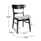 Sedie da pranzo Isador in tessuto imbottito con struttura in legno, stile moderno di metà secolo (Set di 2)