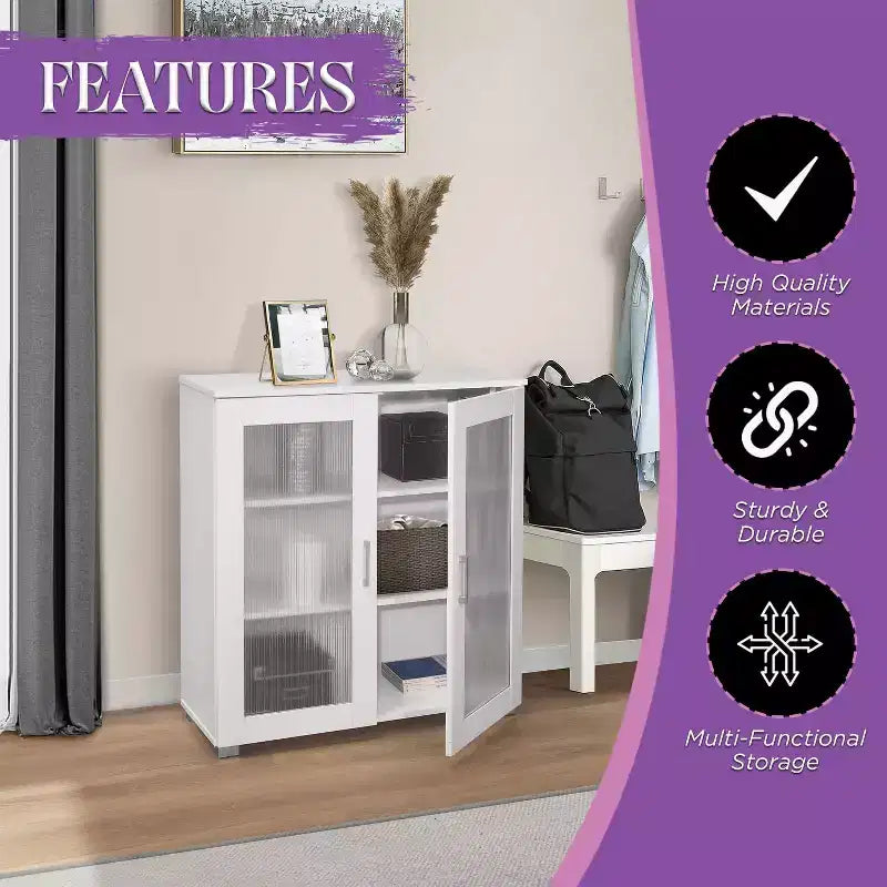 Mobile contenitore 2 ante, credenza a buffet, mobile contenitore da pavimento per cucina, sala da pranzo, soggiorno, ingresso