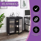 Mobile contenitore 2 ante, credenza a buffet, mobile contenitore da pavimento per cucina, sala da pranzo, soggiorno, ingresso